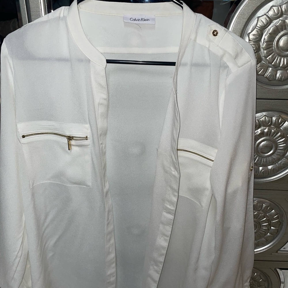 Calvin Klein white blouse